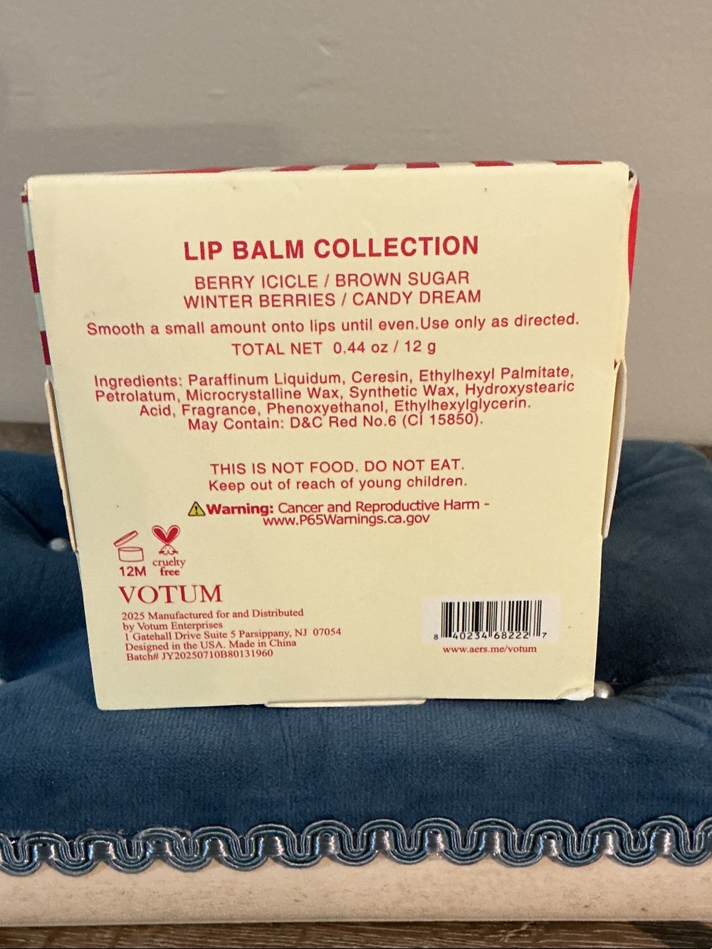 Votum Simple Pleasures NEW Lip Balm Quad Berry Icicle Brown Sugar Winter Berries - Picture 4 of 5